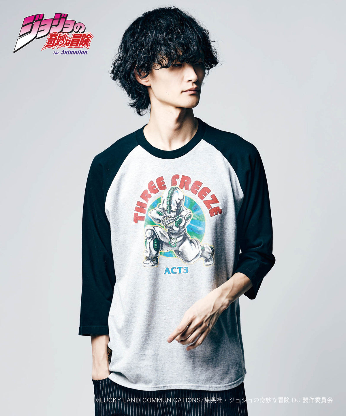 ツヨシ様 JOJO x glamb エコーズACT3 ラグランTシャツ ACT3 Freeze Raglan T
