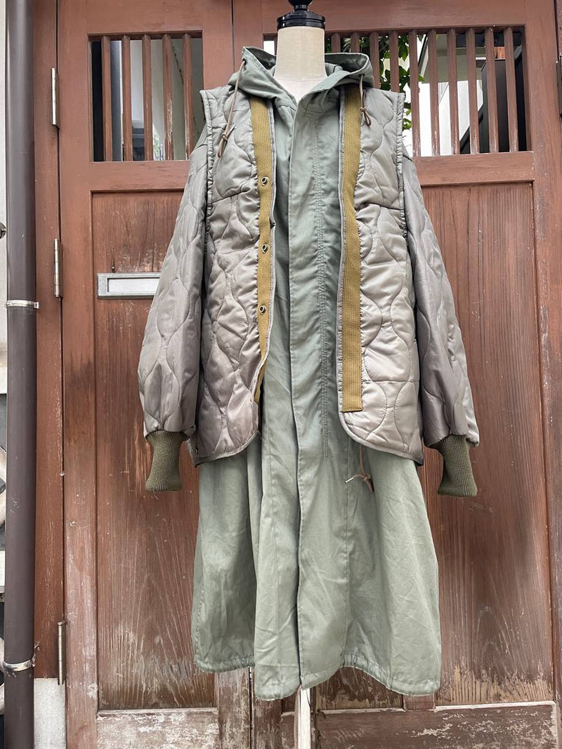 77circa77サーカcircamakelayeredm-51coatカーキ2023AWリメイクコート