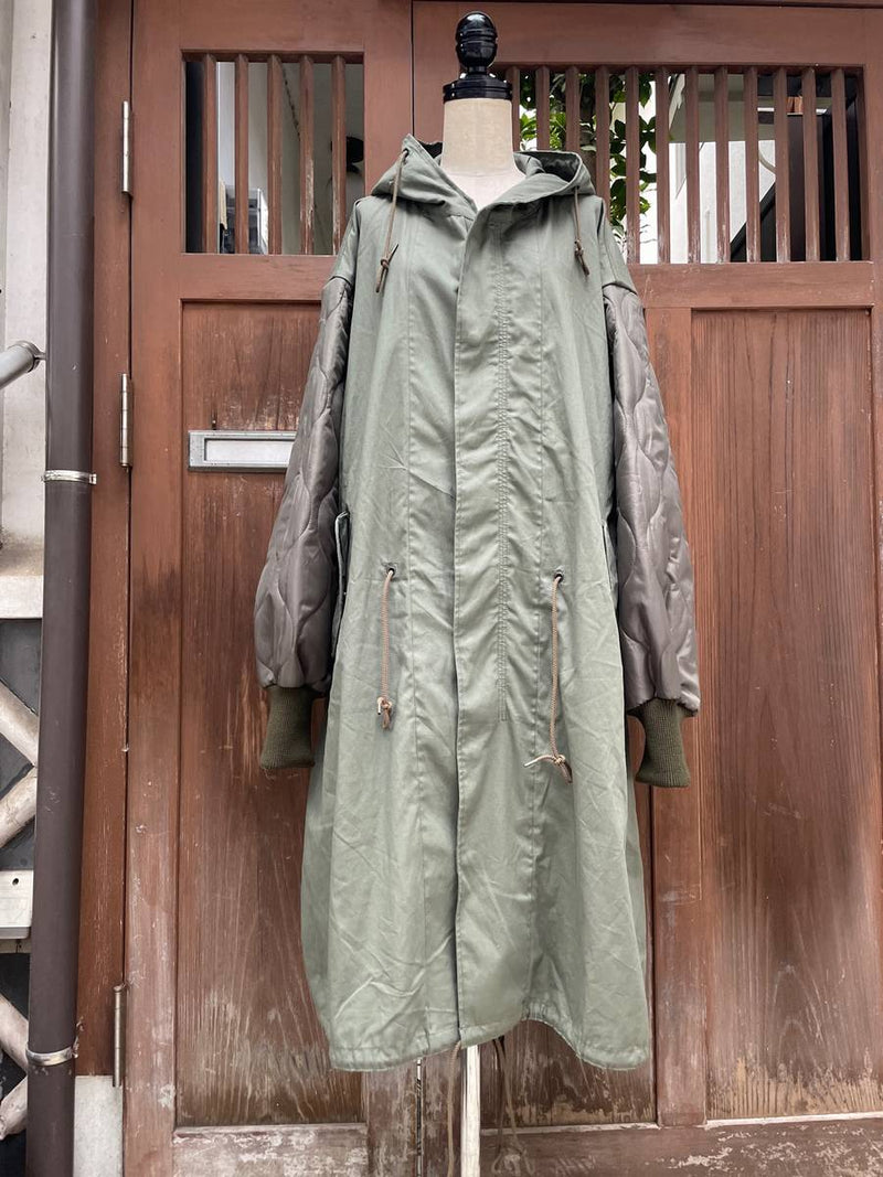 77circa77サーカcircamakelayeredm-51coatカーキ2023AWリメイクコート