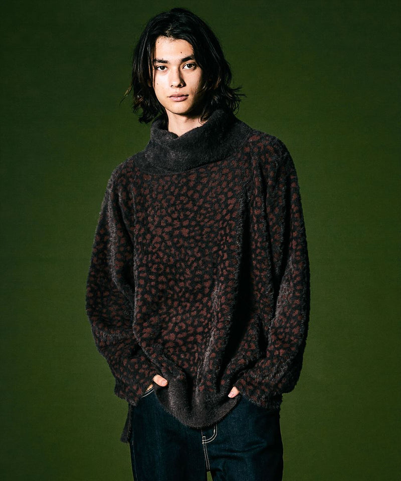 glambグラムLeopardTurtleKnitレオパードタートルニット