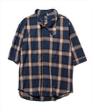 glambグラムStandCollarCheckSHスタンドカラーチェックシャツ